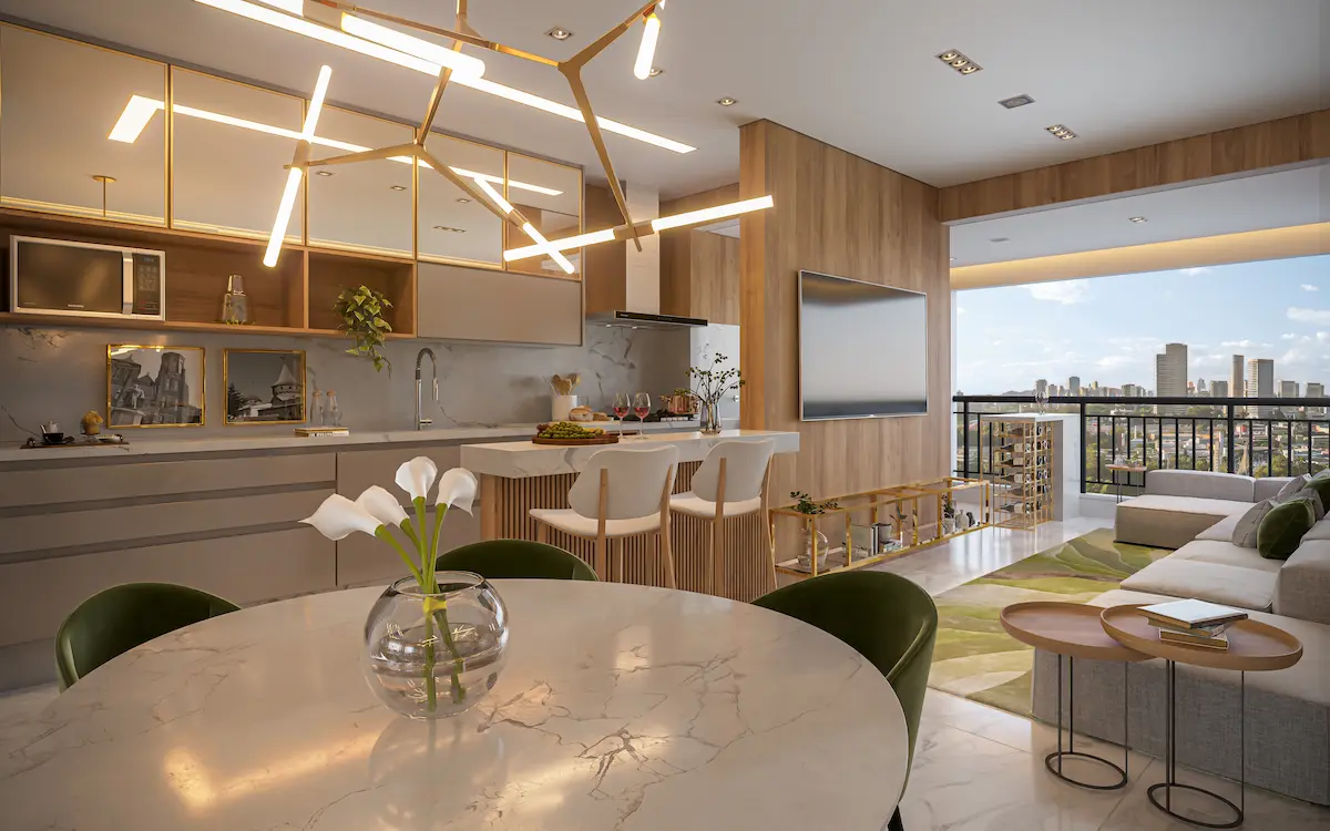 Living do apartamento Alpha Park View