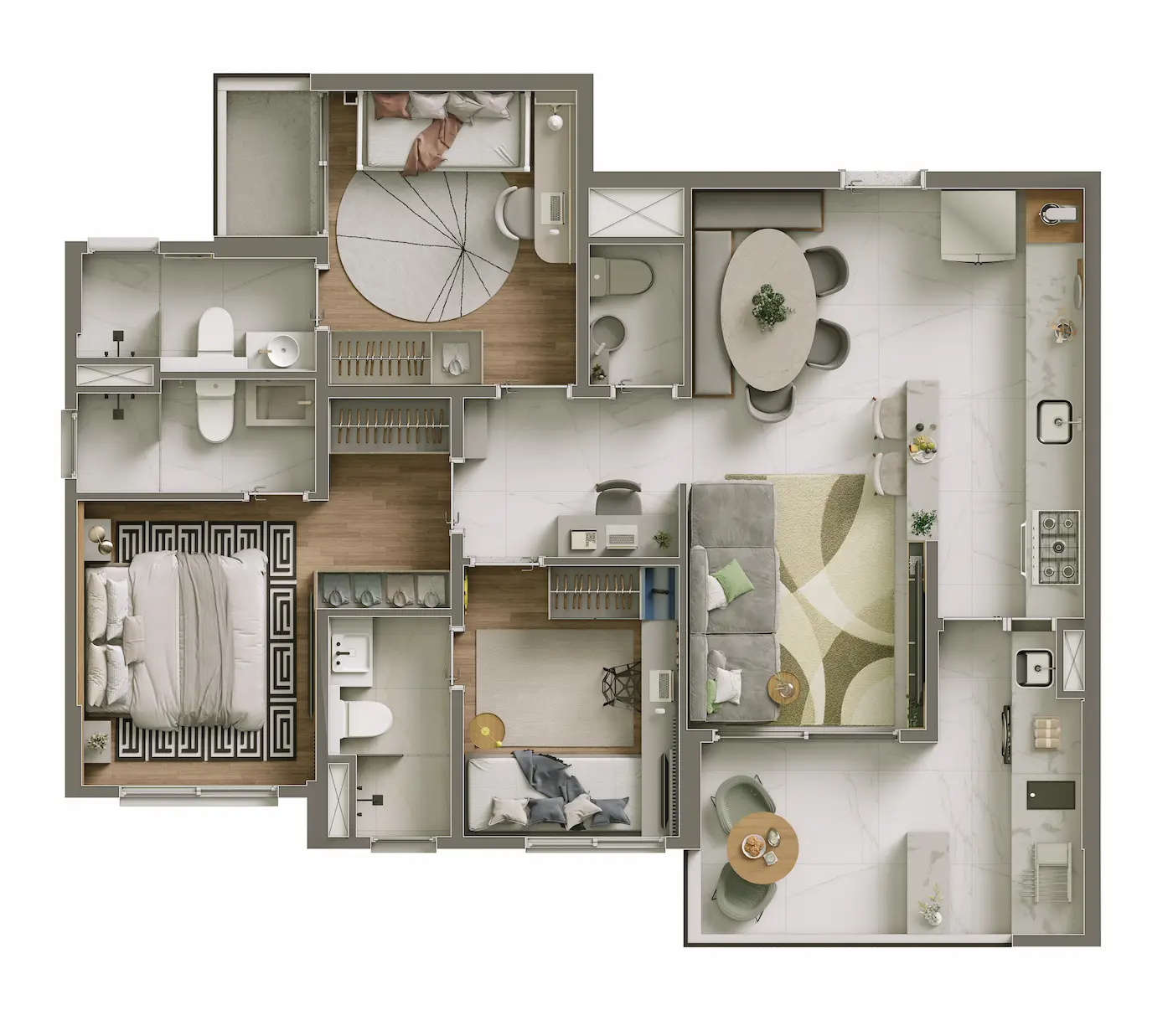 Planta 84m² - Alpha Park View